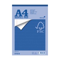 Silvine A4 Refill Pad FSC Ruled 160 Pages Blue (Pack 5) - FSCRP80 - ONE CLICK SUPPLIES