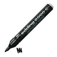 edding 2000C Permanent Marker Bullet Tip 1.5-3mm Line Black (Pack 10) - 4-2000C001 - ONE CLICK SUPPLIES