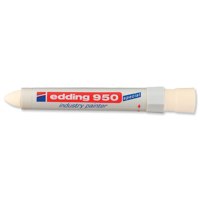 edding 950 Industry Painter Permanent Marker Bullet Tip 10mm Line White (Pack 10) - 4-950049 - ONE CLICK SUPPLIES