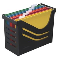Jalema Resolution Suspension File Box Black and 5 A4 Suspension Files - J26580BLK - ONE CLICK SUPPLIES