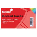 ValueX Record Cards Ruled 126x77mm Assorted Colours (Pack 100) - 553AC - ONE CLICK SUPPLIES