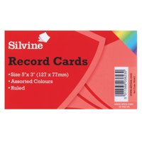 ValueX Record Cards Ruled 126x77mm Assorted Colours (Pack 100) - 553AC - ONE CLICK SUPPLIES