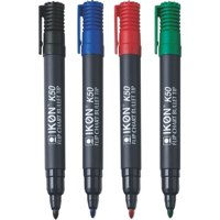 ValueX Flipchart Marker Bullet Tip 2mm Line Assorted Colours (Pack 4) - K50-WLT4 - ONE CLICK SUPPLIES