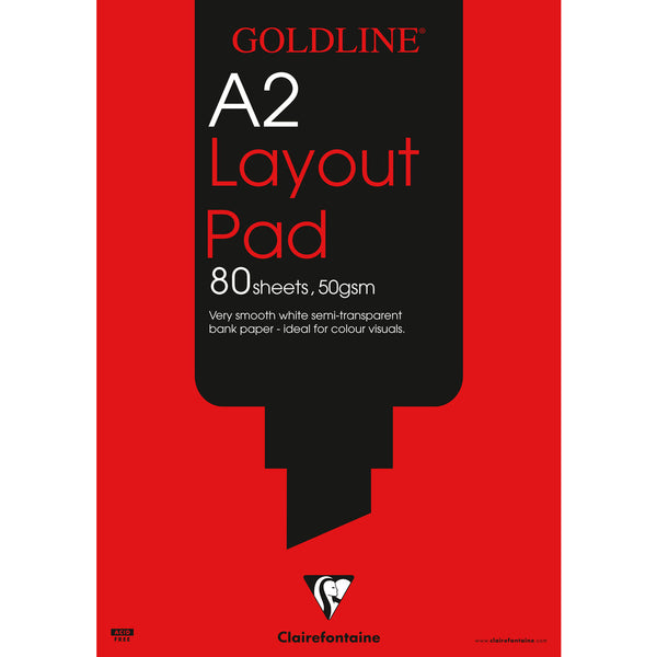 Goldline A2 Layout Pad Bank Paper 50gsm 80 Sheets White Paper GPL1A2Z - ONE CLICK SUPPLIES