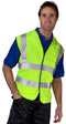Beeswift Waistcoat Hi-Vis Polyester Yellow {All Sizes} - ONE CLICK SUPPLIES