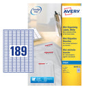 Avery Inkjet Mini Label 25x10mm 189 Per A4 Sheet White (Pack 4725 Labels) J8658-25 - ONE CLICK SUPPLIES
