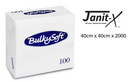 Janit-X Napkins White 100 2Ply 40cm x 40cm - ONE CLICK SUPPLIES