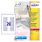Avery Laser Mini Label 55x122mm 25 Per A4 Sheet Clear (Pack 500 Labels) L7552-25 - ONE CLICK SUPPLIES