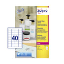 Avery Laser Label 45.7x25.4mm 40 Per A4 Sheet Crystal Clear (Pack 1000 Labels) L7781-25 - ONE CLICK SUPPLIES