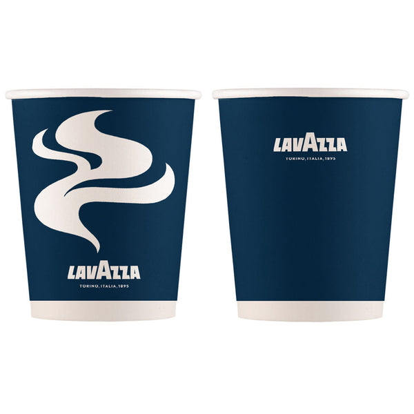 8oz Blue & White Double Walled Lavazza Cup - Single Unit (25's) - ONE CLICK SUPPLIES