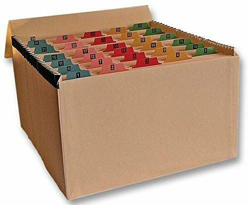 Cathedral Expanding File Manilla Mylar Reinforced 31 Pocket Labelled 1-31 Buff - ONE CLICK SUPPLIES