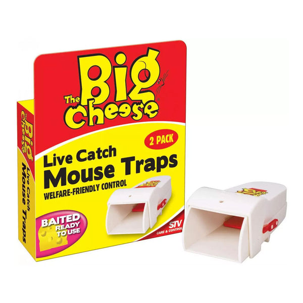 Big Cheese Live Catch Mouse Traps 2 Pack {STV155} - ONE CLICK SUPPLIES