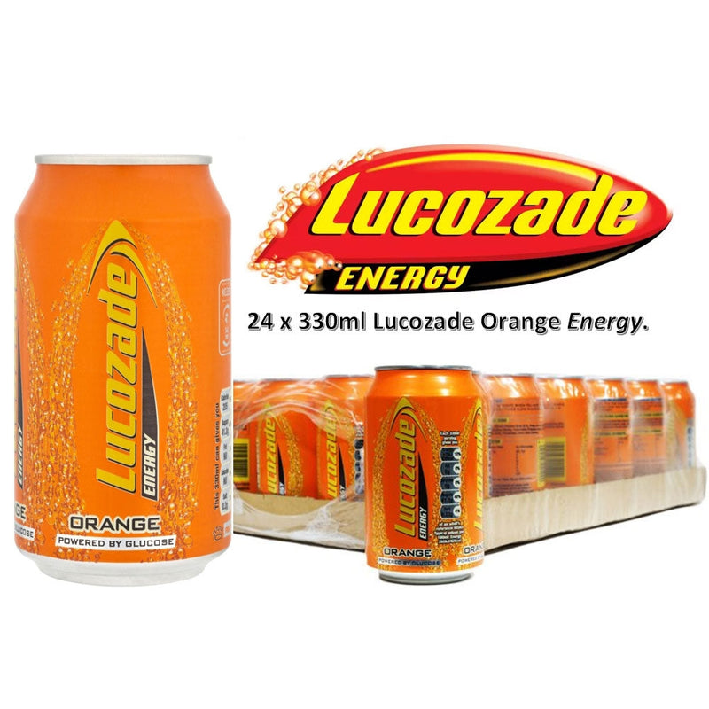 Lucozade Energy Sparkling Orange Drink 24 X 330ml - ONE CLICK SUPPLIES
