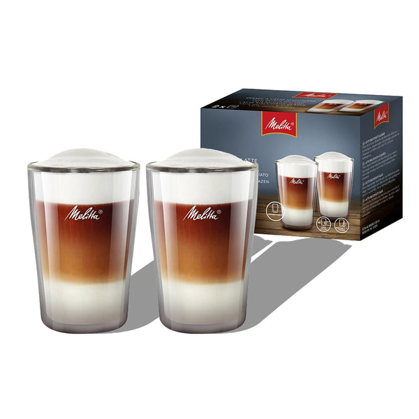 Melitta Latte Glass Set 0.3 Litre Pack 2's - ONE CLICK SUPPLIES