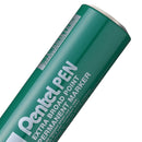 Pentel N50XL Permanent Marker Jumbo Chisel Tip 17mm Line Green (Pack 6) - N50XL-D - ONE CLICK SUPPLIES