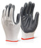NITRILE PALM COATED POLYESTER GLOVES GREY {All Sizes} 10 Pack - ONE CLICK SUPPLIES