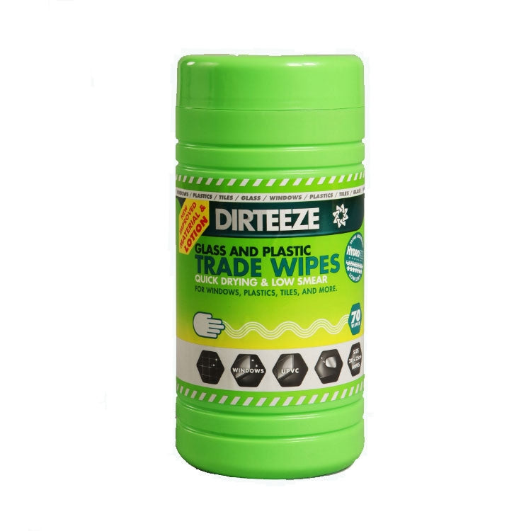 Dirteeze Glass & Plastic Trade Wipes 80's - ONE CLICK SUPPLIES