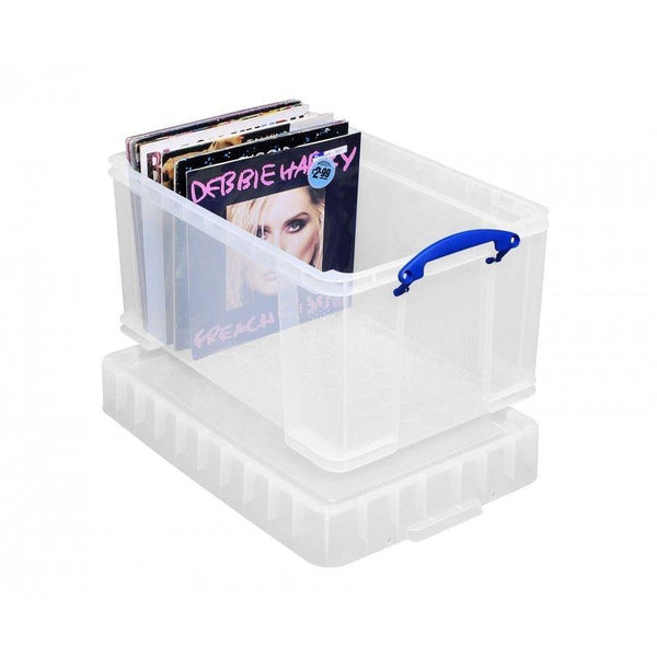 Really Useful Clear Plastic Storage Box 48 Litre XL {4 Pack} - ONE CLICK SUPPLIES
