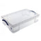 Really Useful Clear Plastic Storage Box 33 Litre - ONE CLICK SUPPLIES