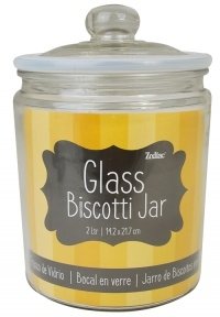 Zodiac Yellow Glass Biscotti Jar 2 Litre - ONE CLICK SUPPLIES