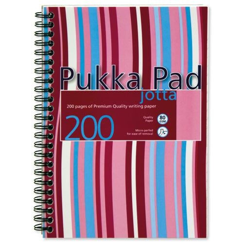Pukka Pads Pink/Blue Stripes Jotta A5 Notebook Pack 3 - ONE CLICK SUPPLIES