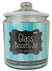 Zodiac Blue Glass Biscotti Jar 4 Litre - ONE CLICK SUPPLIES