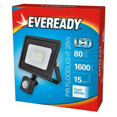Eveready LED PIR Cool White Floodlight 20W - ONE CLICK SUPPLIES
