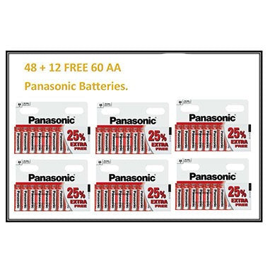Panasonic AA Zinc Batteries Pack 60's {6 x 10's} - ONE CLICK SUPPLIES