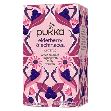 Pukka Tea Elderberry & Echinacea Envelopes 20's - 240's - ONE CLICK SUPPLIES