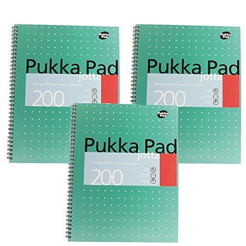 Pukka Pad Ruled Wirebound Metallic Jotta Notebook 200 Pages A4 (Pack of 3) JM018 - ONE CLICK SUPPLIES