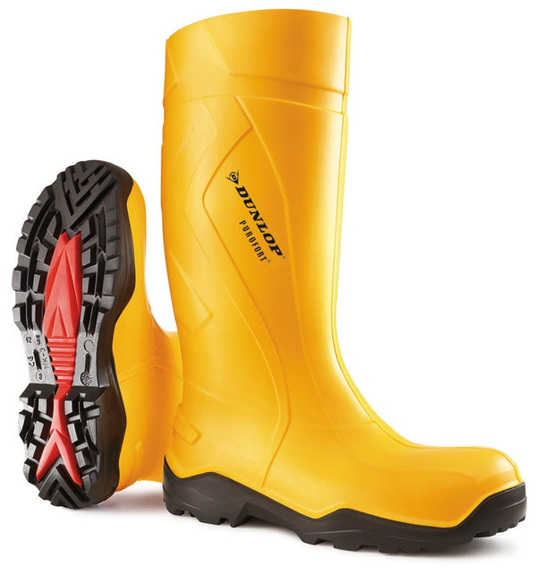 Dunlop Purofort+ Full Safety Yellow Wellington Boot {All Sizes} - ONE CLICK SUPPLIES