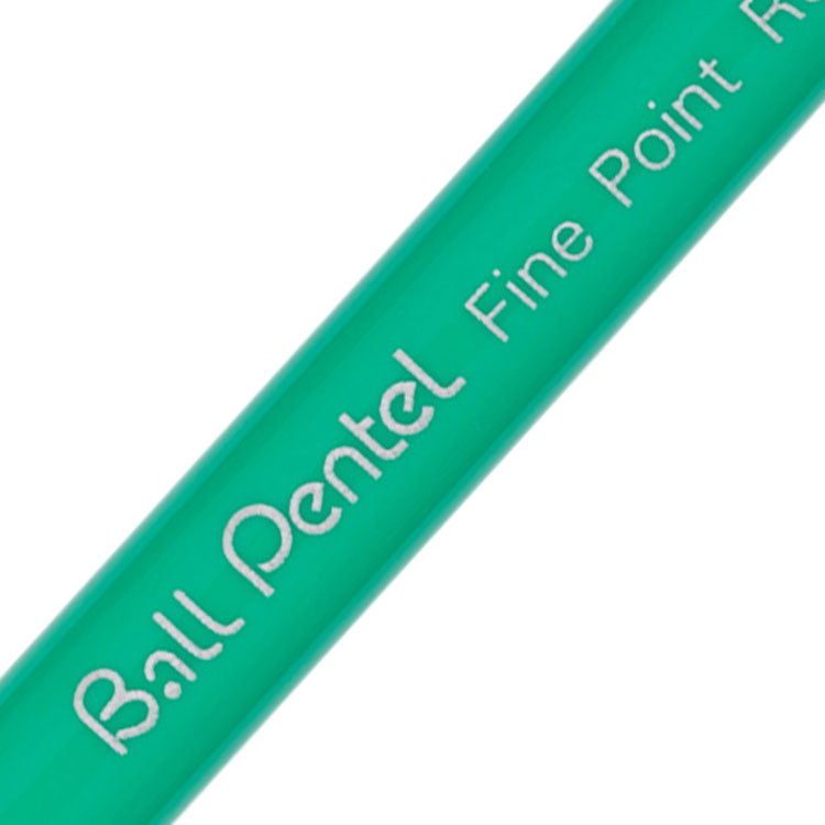 Pentel R50 Rollerball Pen 0.8mm Tip 0.4mm Line Green (Pack 12) - R50-D - ONE CLICK SUPPLIES