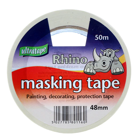 Rhino Masking Tape 48mmx50m - ONE CLICK SUPPLIES