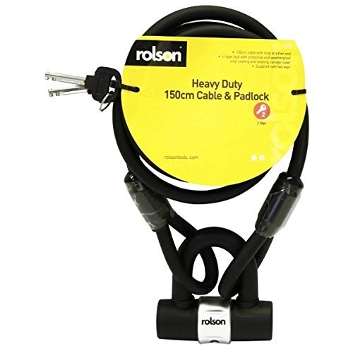 Rolson Heavy Duty 150cm Security Cable & Padlock 66758 - ONE CLICK SUPPLIES