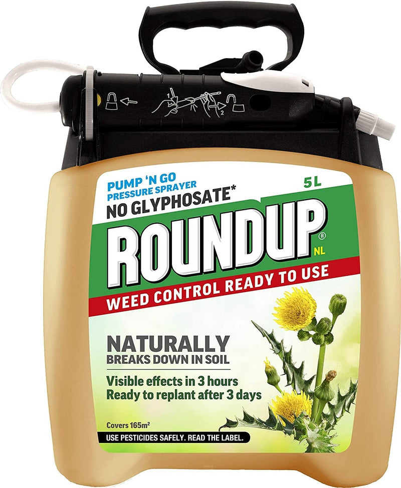 Roundup Naturals Weed Killer 5L Pump/Spray {Gold} - ONE CLICK SUPPLIES