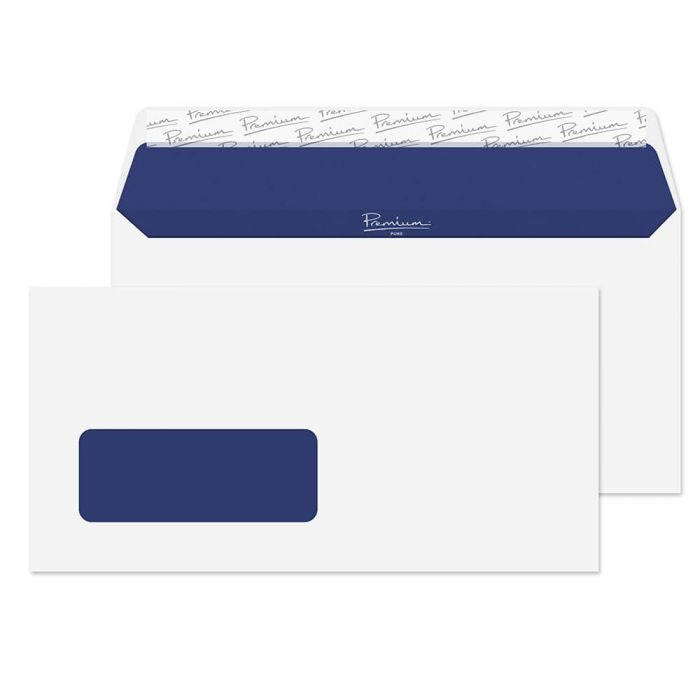Blake Premium DL White Windowed Peel & Seal Envelopes 500's - ONE CLICK SUPPLIES