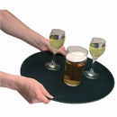 Round Bar tray -  14'' Black Non Slip Round Serving Drinks Trays - ONE CLICK SUPPLIES