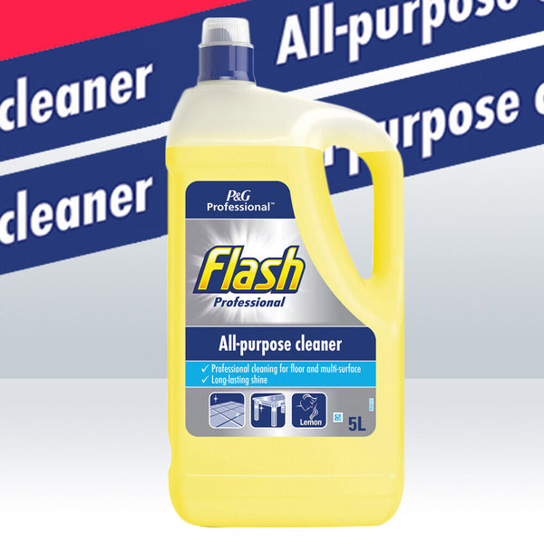 Flash Multi Surface & Floor Cleaner Lemon 5 Litre - ONE CLICK SUPPLIES