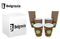 Belgravia 25cl/8oz Biodegradable Brown & Green Ripple Cup (Pack of 25) - ONE CLICK SUPPLIES
