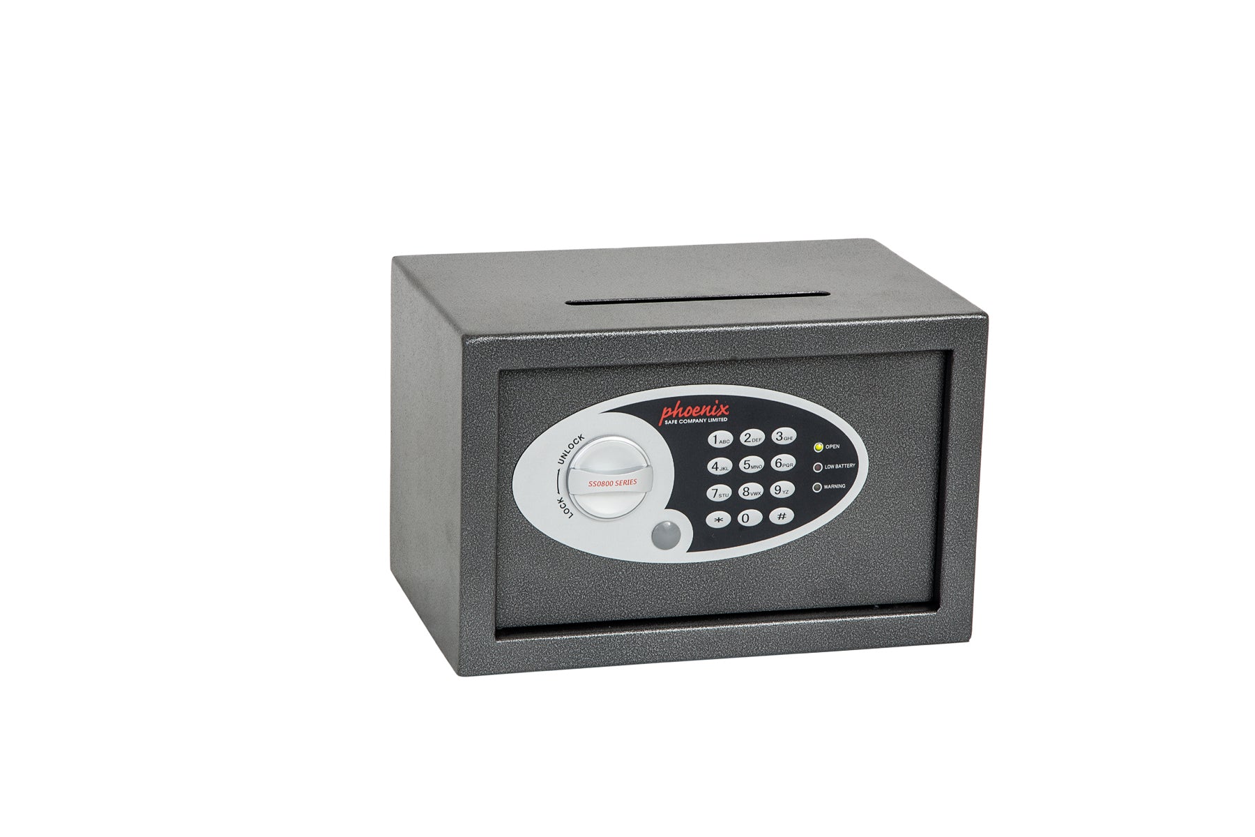 Phoenix Vela Deposit Home and Office Size 1 Safe Electronic Lock Graphite Grey SS0801ED - ONE CLICK SUPPLIES