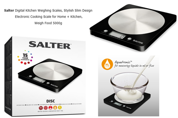 Salter Black Kitchen Scale - ONE CLICK SUPPLIES