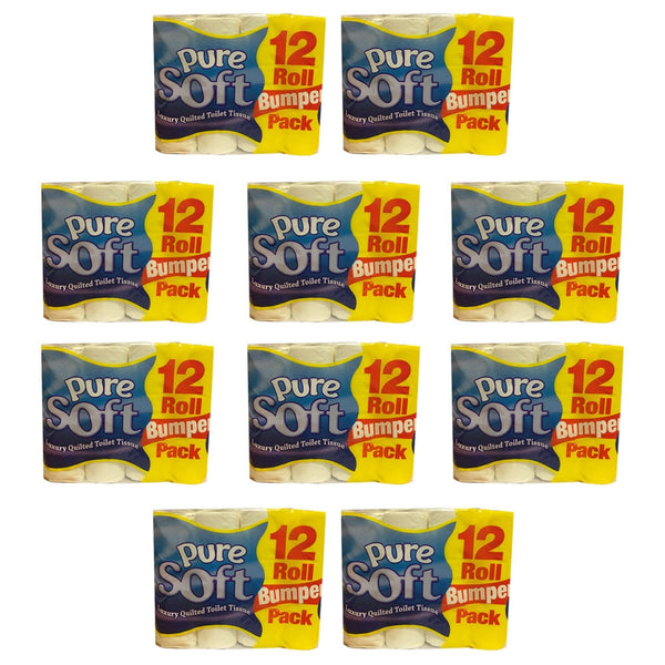 Pure Soft Luxury Quilted Toilet Rolls (Pack of 120) BULK OFFER - ONE CLICK SUPPLIES