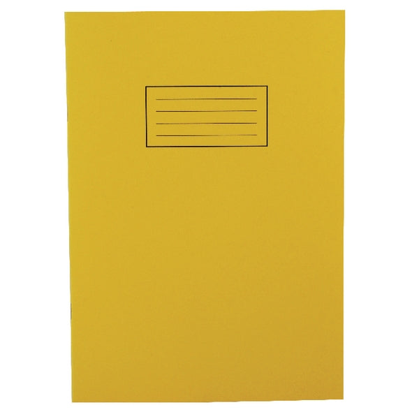 Silvine A4 Exercise Book Ruled and Margin 80 Pages Yellow (Pack 10) - ONE CLICK SUPPLIES