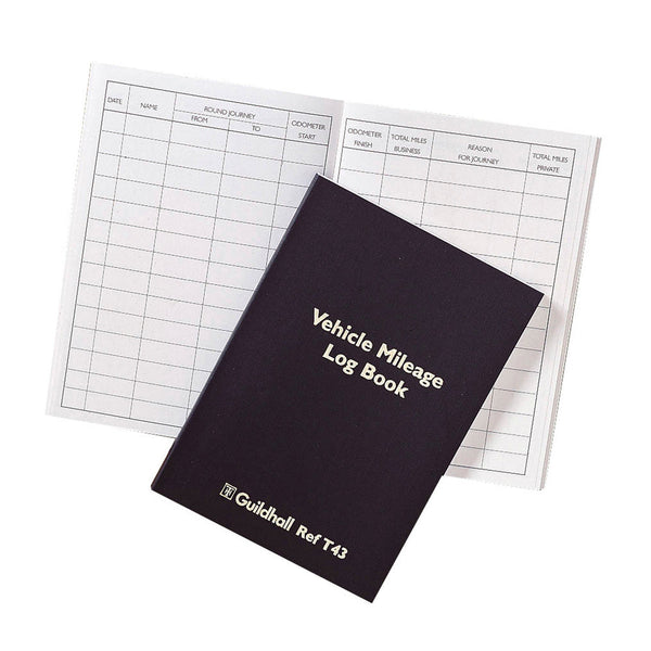Guildhall Vehicle Mileage Book 149x104mm 120 Pages Black T43Z - ONE CLICK SUPPLIES