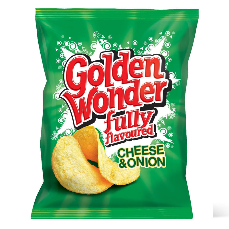 Golden Wonder Crisps Cheese & Onion Pack 32's - ONE CLICK SUPPLIES