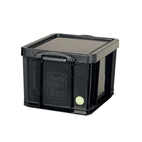 Really Useful 42L Recycled Plastic Storage Box Black 42Black R