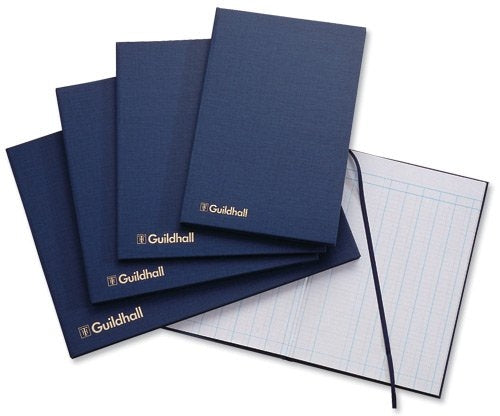Guildhall Blue Account Book 80 Pages 298x305mm - ONE CLICK SUPPLIES