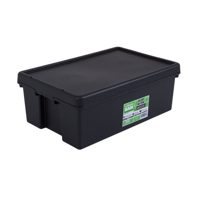 Wham Bam Black Recycled Storage Box 36 Litre - ONE CLICK SUPPLIES