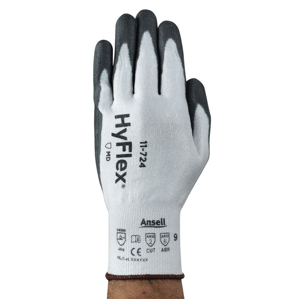 Ansell Hyflex 11-724 White/Grey Gloves (Pair) - ONE CLICK SUPPLIES