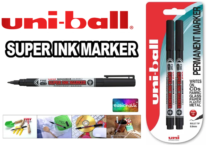 Uni-Ball PNA-125 Black Permanent Marker Pack 2's - ONE CLICK SUPPLIES